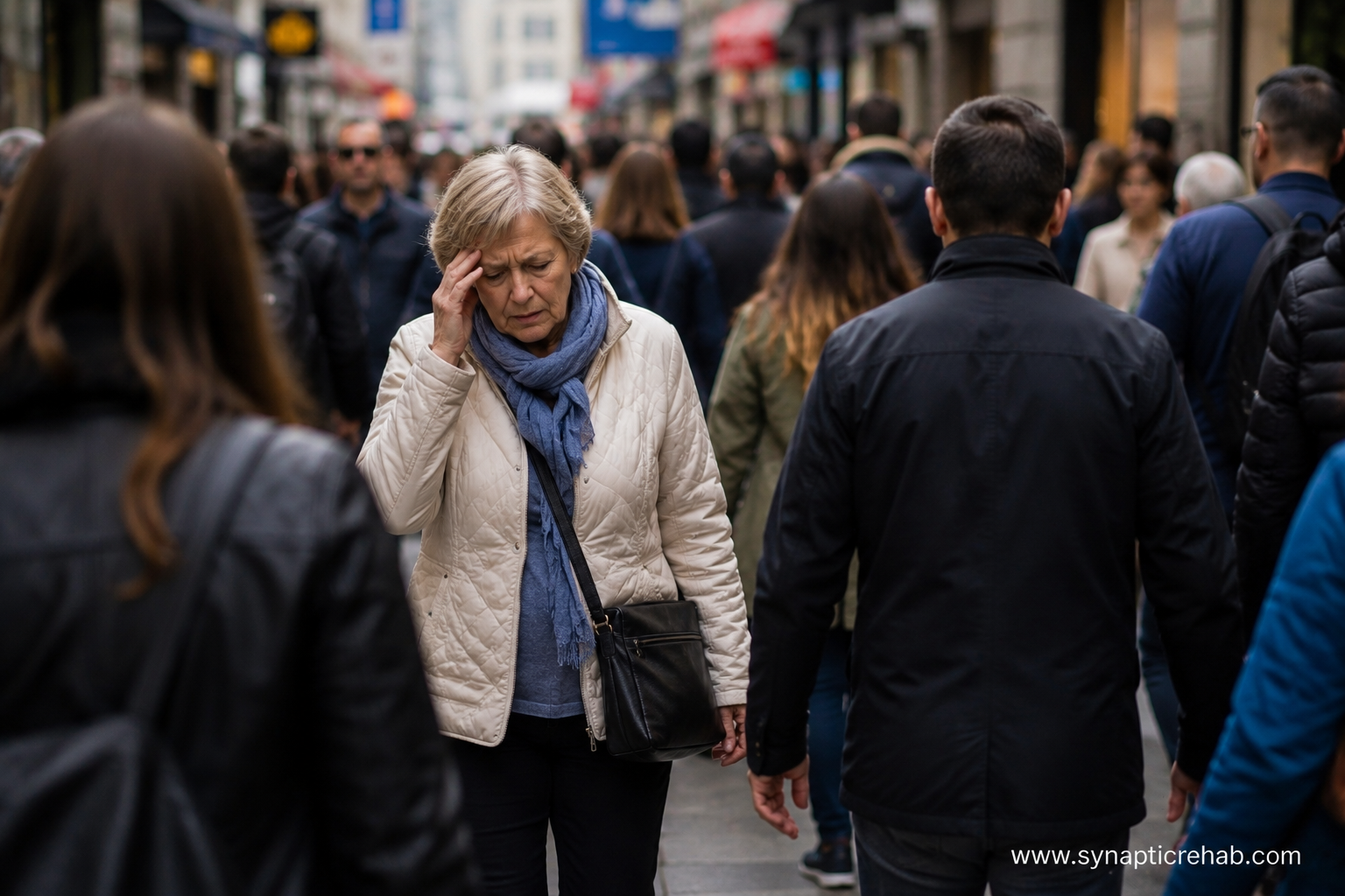 Rushing through the crowded streets
