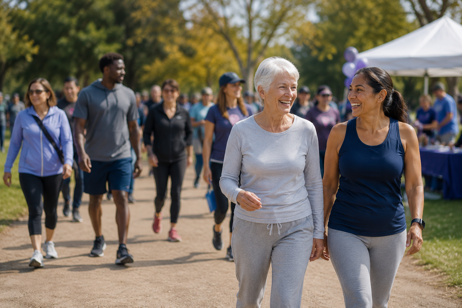 Community walk in the park