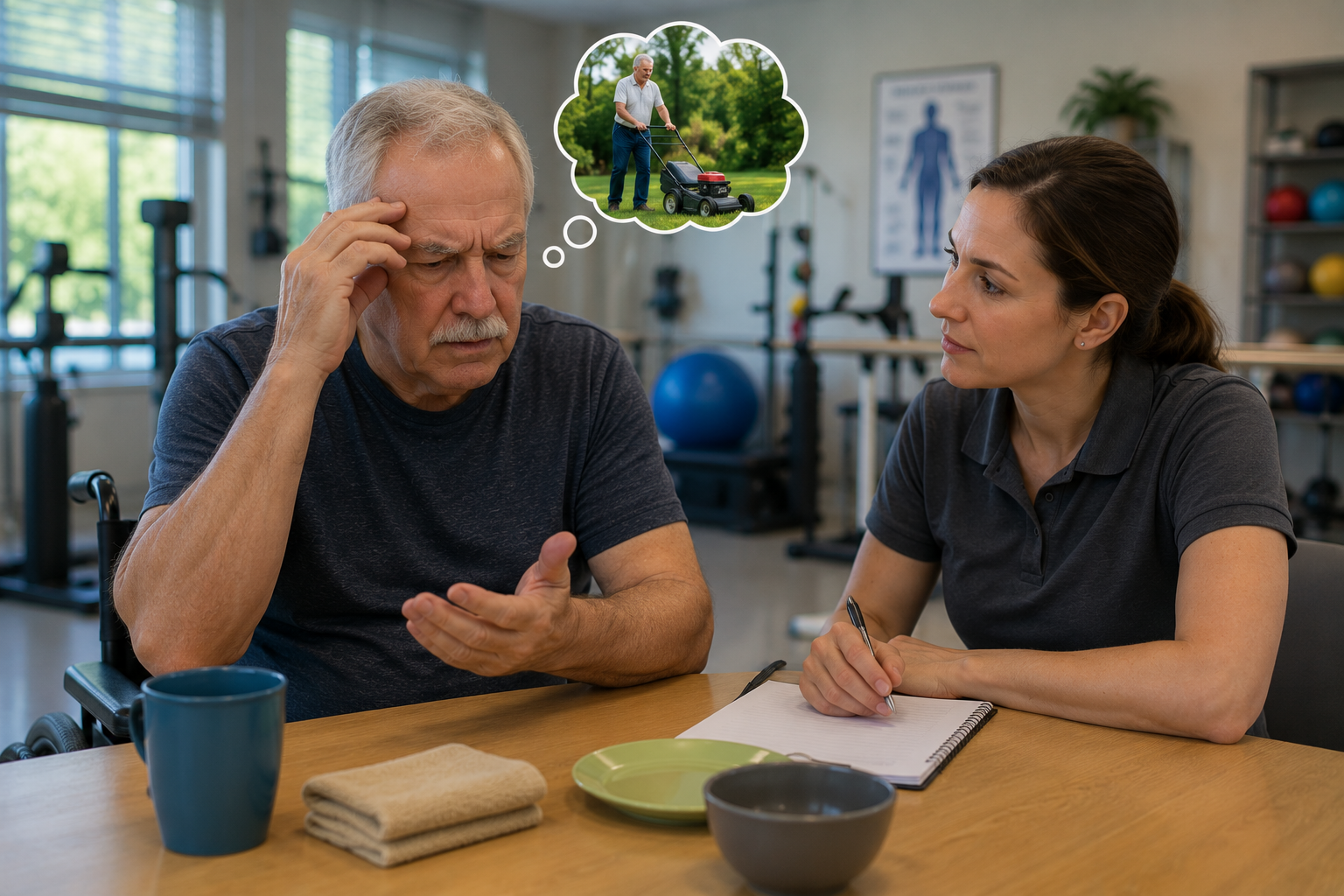 Therapy Conversation About Lawn Care